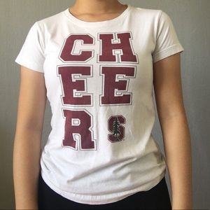 White Stanford CHEER T-Shirt